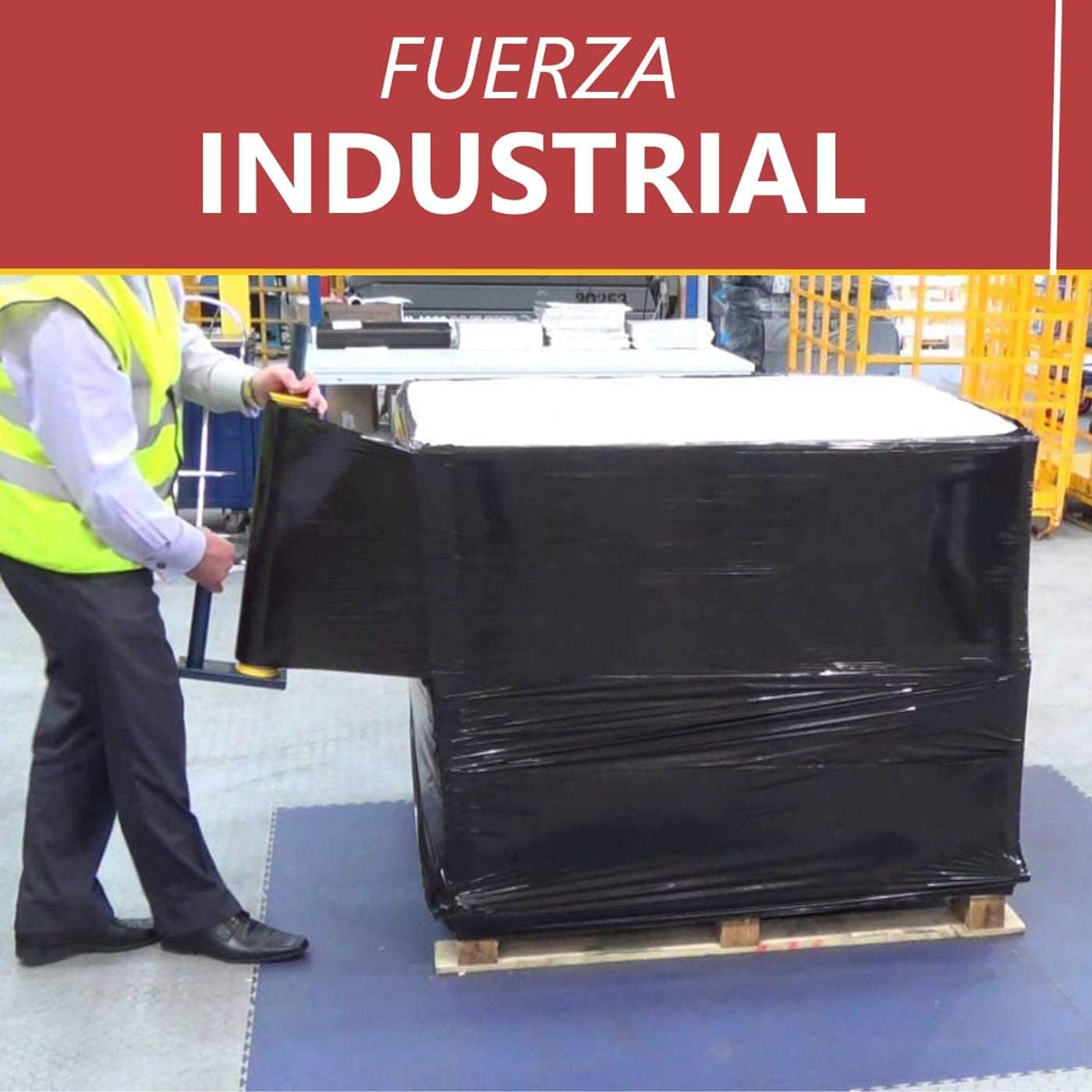 Film Transparente o Negro para Embalar de 50 cm x 200 Metros de Longitud – Rollo de Film Elástico Manual para Embalaje Industrial - Imagen 2