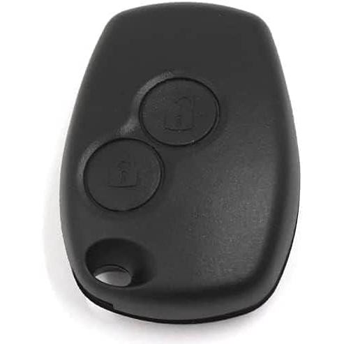 Carcasa mando llave del coche 2 botones, Funda de llave de 2 botones, Compatible con Renault Clio, Twingo, Megane,