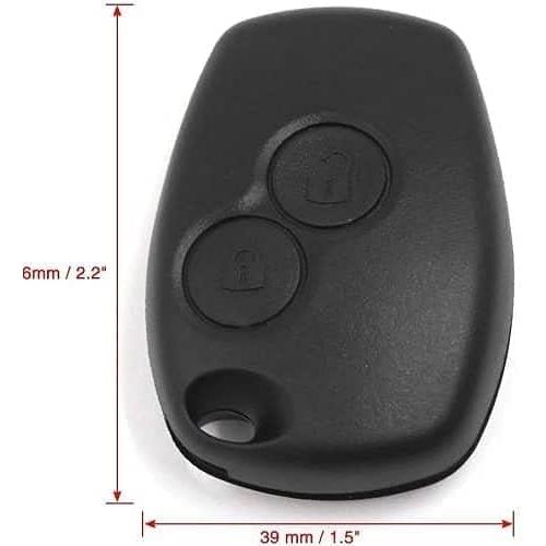 Carcasa mando llave del coche 2 botones, Funda de llave de 2 botones, Compatible con Renault Clio, Twingo, Megane, - Imagen 5