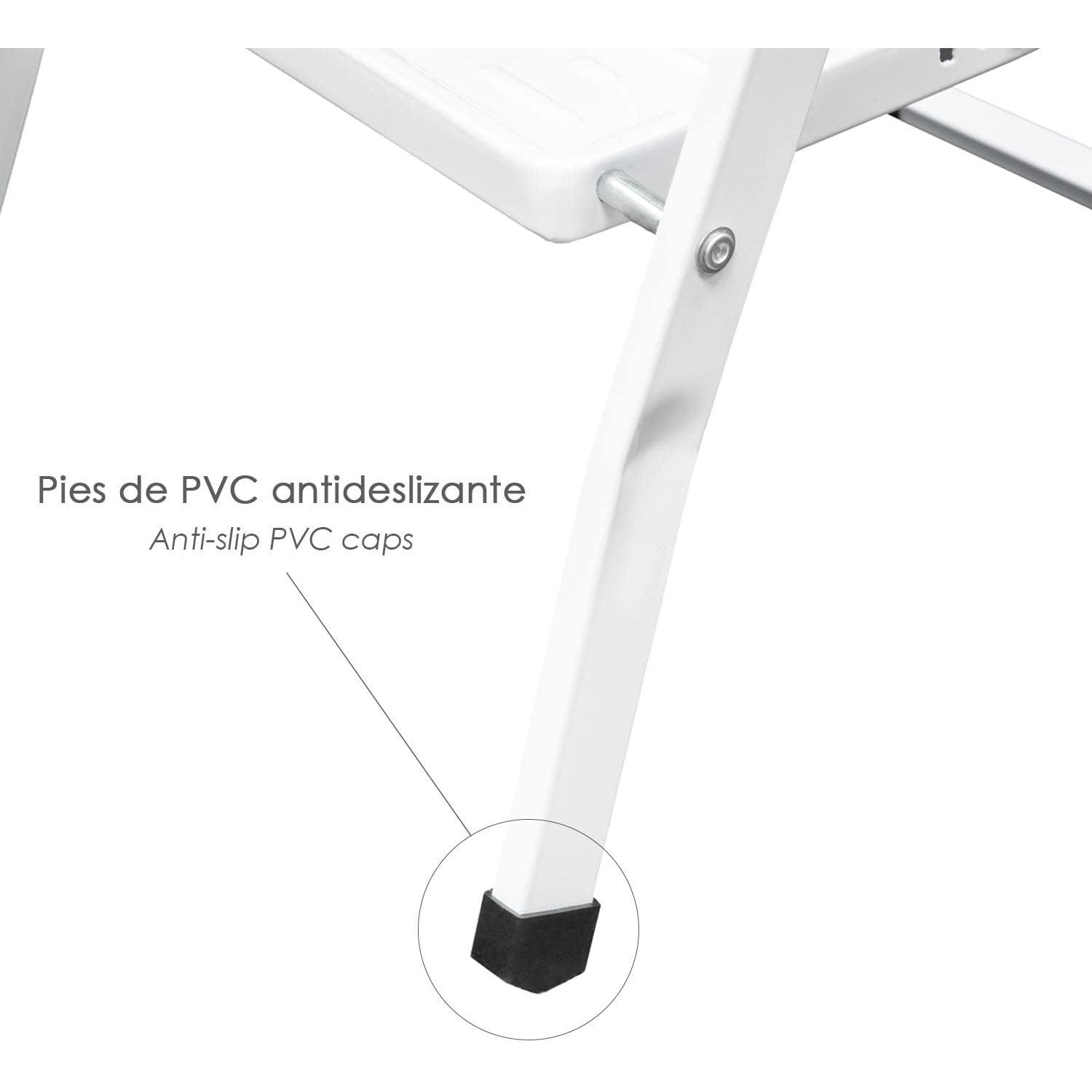 Escalera Domestica Aluminio 4 Peldaños, Escalerilla Blanca - Imagen 5