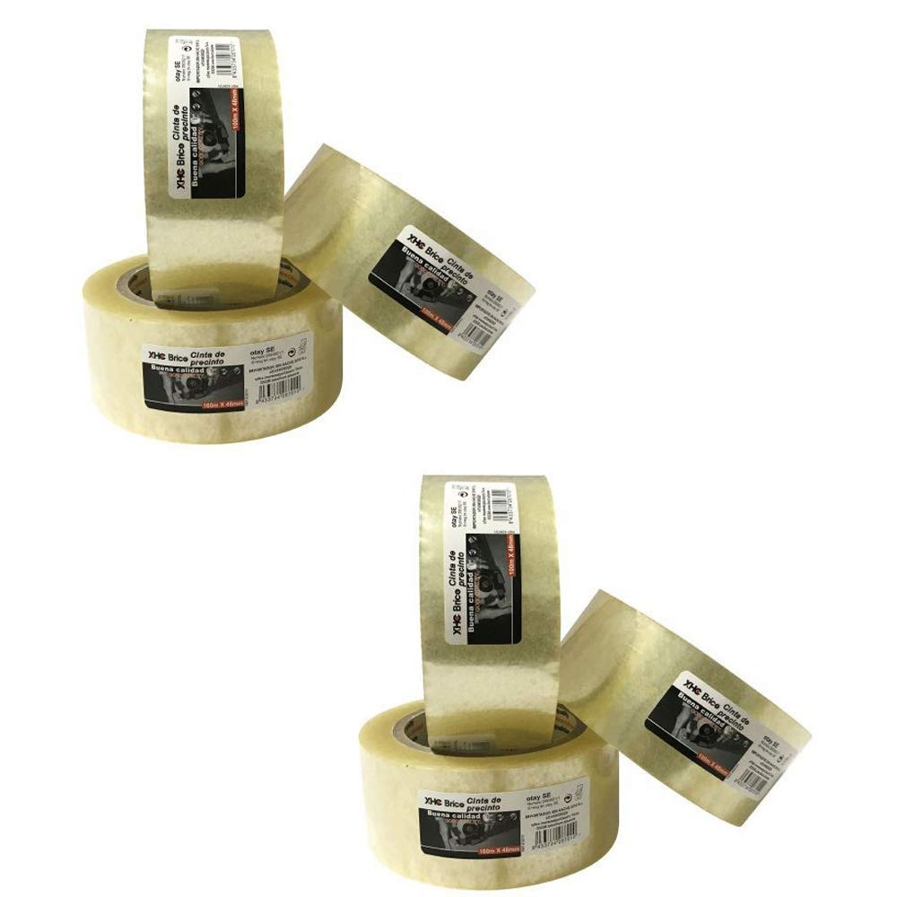 6 Rollos Cinta Embalar Adhesiva Transparente 100 metros x 4,8 cm - Imagen 2