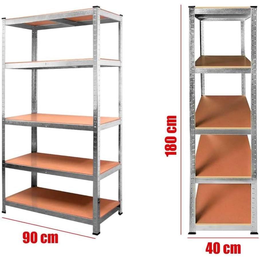 Estanteria Metálica 5 Baldas 180x90x40 cm (Devoluciones AMZ) - Imagen 6
