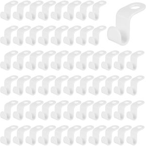 Ganchos Conectores para Perchas de la Ropa - Ahorra Espacio - Organizador de plástico para Armario (Pack 60 uds.)