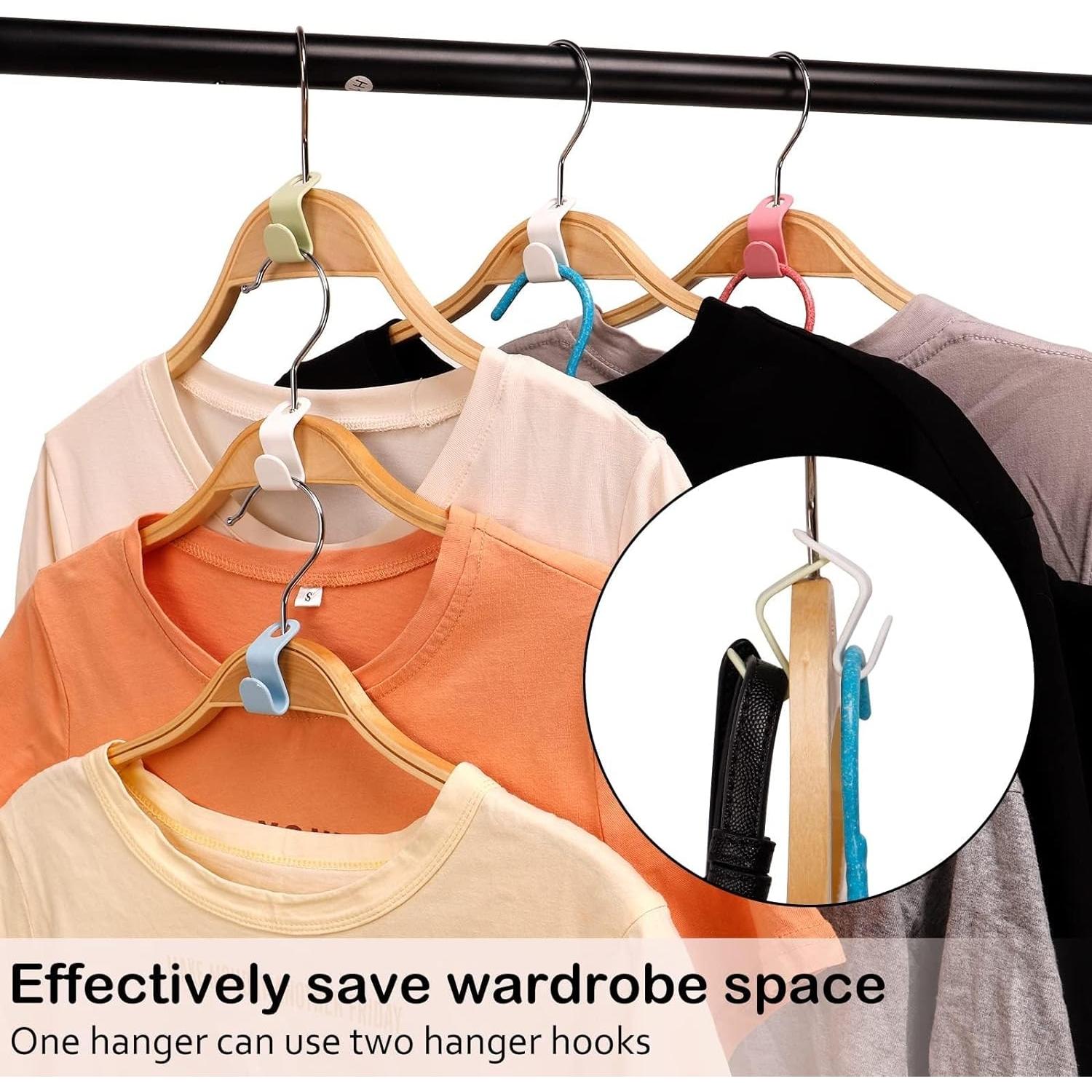 Ganchos Conectores para Perchas de la Ropa - Ahorra Espacio - Organizador de plástico para Armario (Pack 60 uds.) - Imagen 6