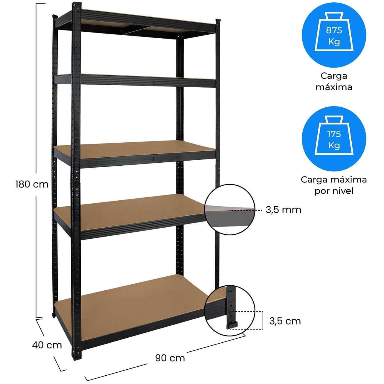 estanteria modular negra