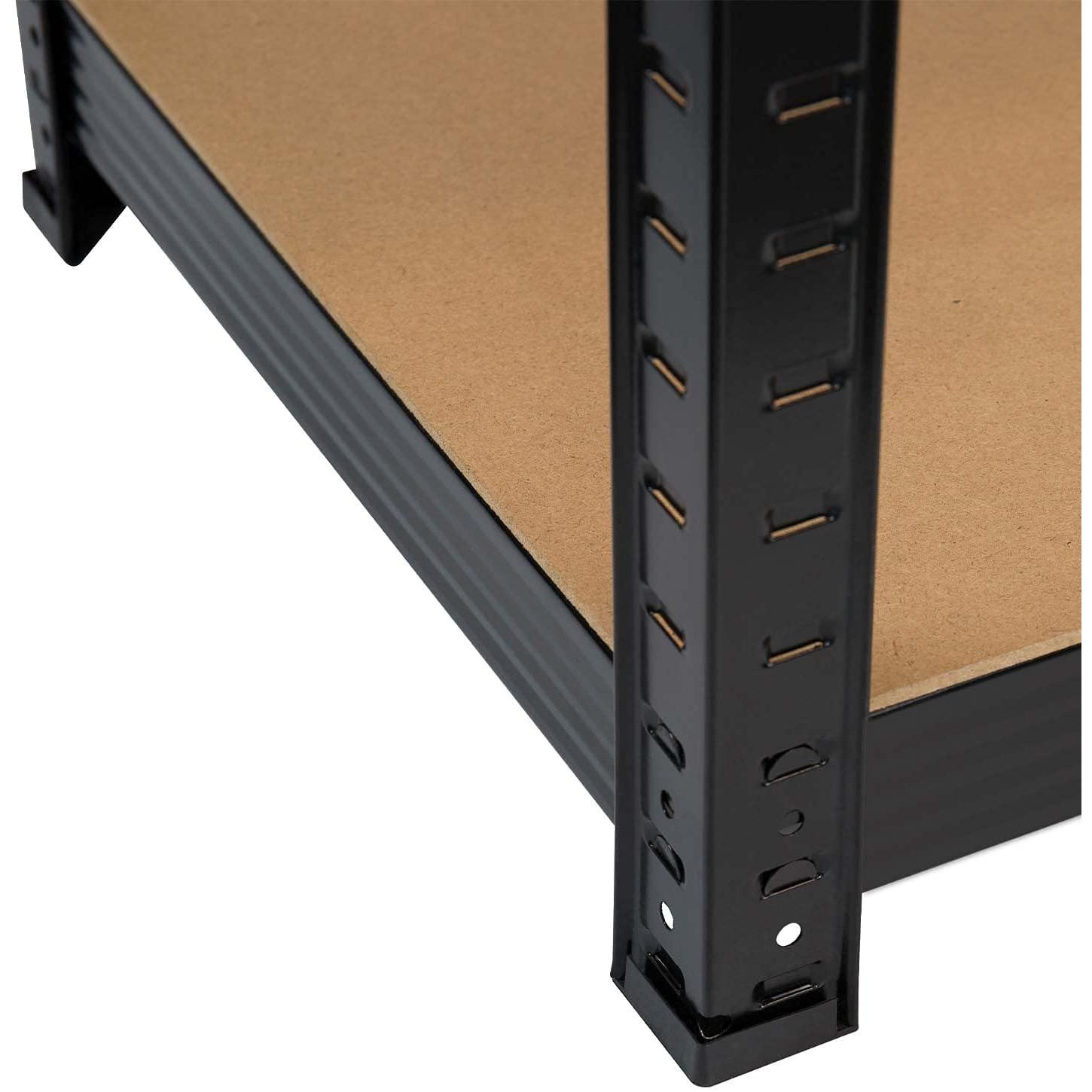 Estantería Metálica Galvanizada Negra 875kg | 5 Baldas | Medidas 180 x 90 x 40cm | Garaje Oficina Trastero - Imagen 3