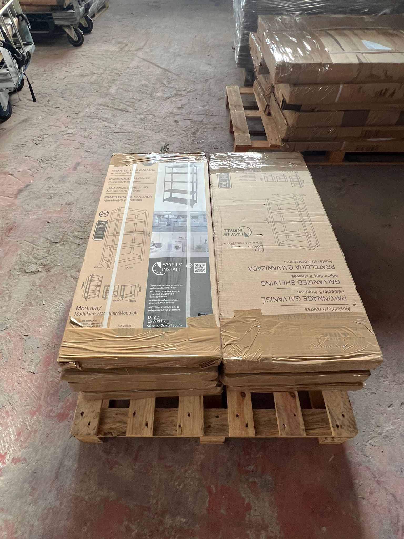 3x Uds. Estanterias Metálicas 5 Baldas 180x90x40 cm (Devoluciones AMZ) - Imagen 3