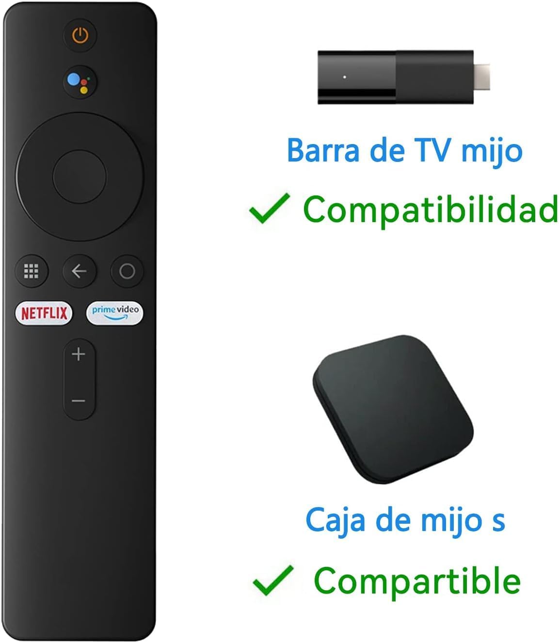 Reemplazo Mando a Distancia Xiaomi para Xiaomi Mi Box S/Mi TV Stick Remote Control con Bluetooth y Control por Voz - Imagen 3