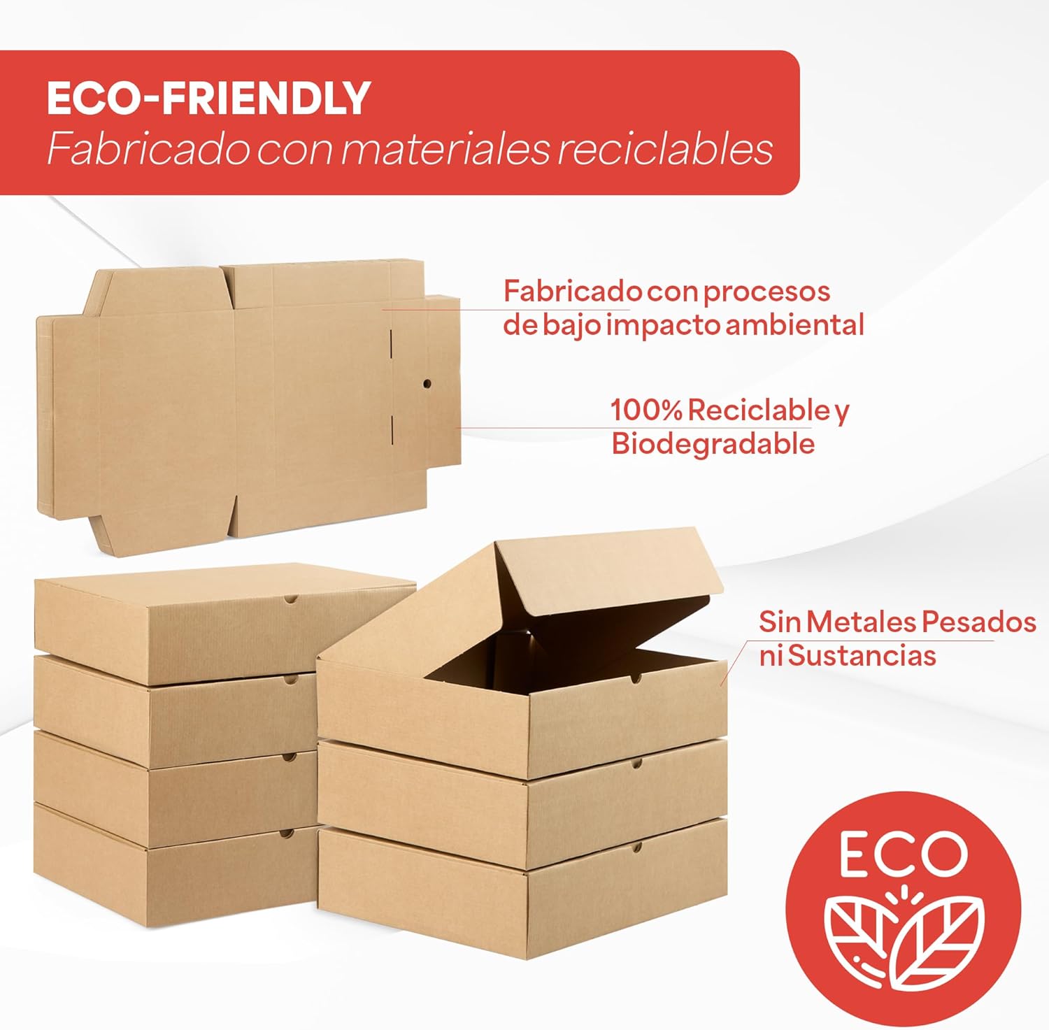 Pack Cajas Carton Envios Automontables, Paquetes Regalo, Kraft, Packaging de 35x26x8cm - Imagen 2