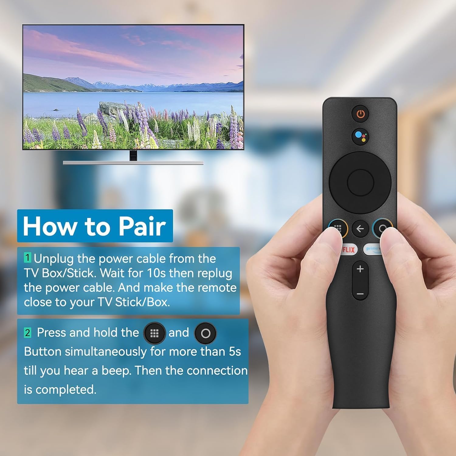 Reemplazo Mando a Distancia Xiaomi para Xiaomi Mi Box S/Mi TV Stick Remote Control con Bluetooth y Control por Voz - Imagen 4