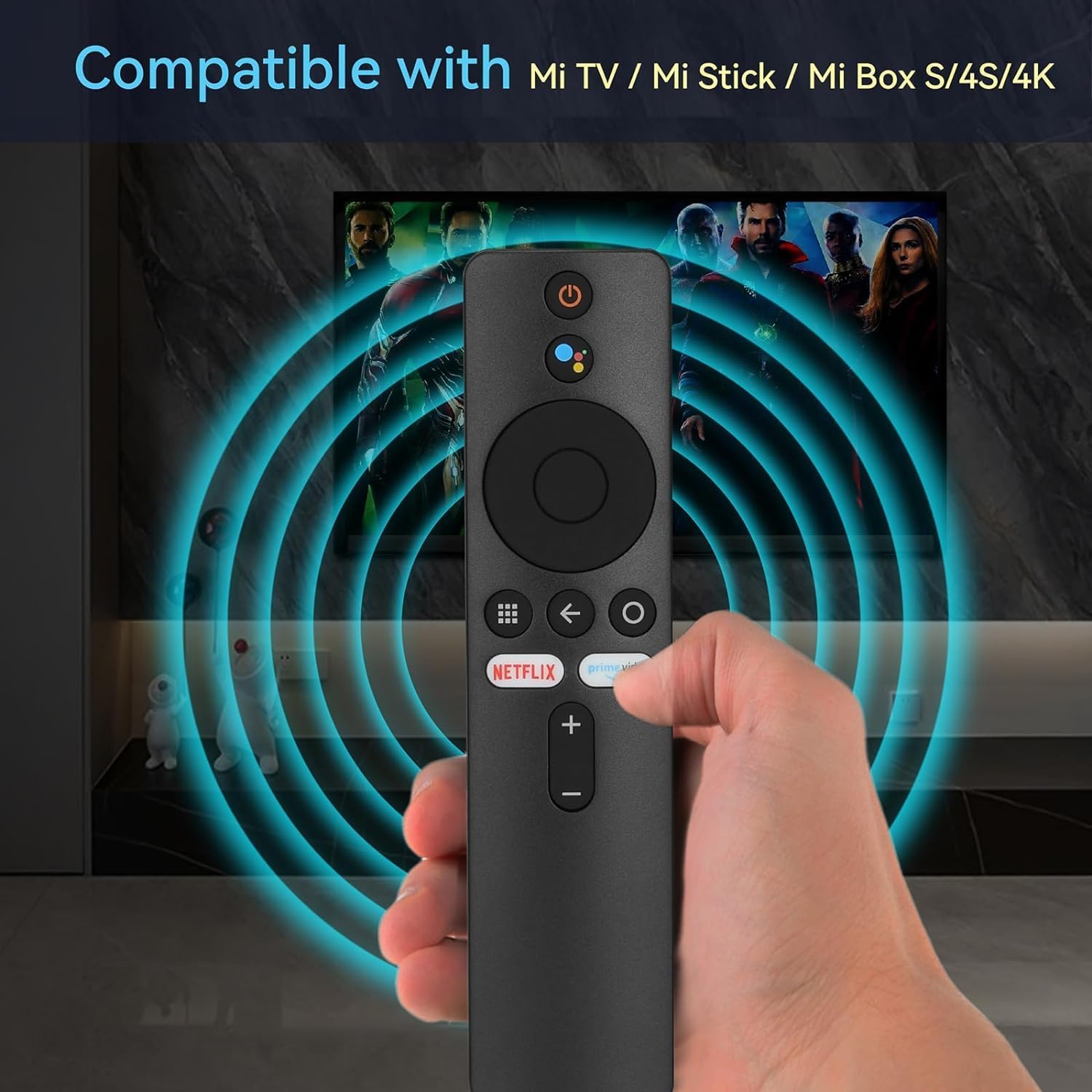 Reemplazo Mando a Distancia Xiaomi para Xiaomi Mi Box S/Mi TV Stick Remote Control con Bluetooth y Control por Voz - Imagen 6