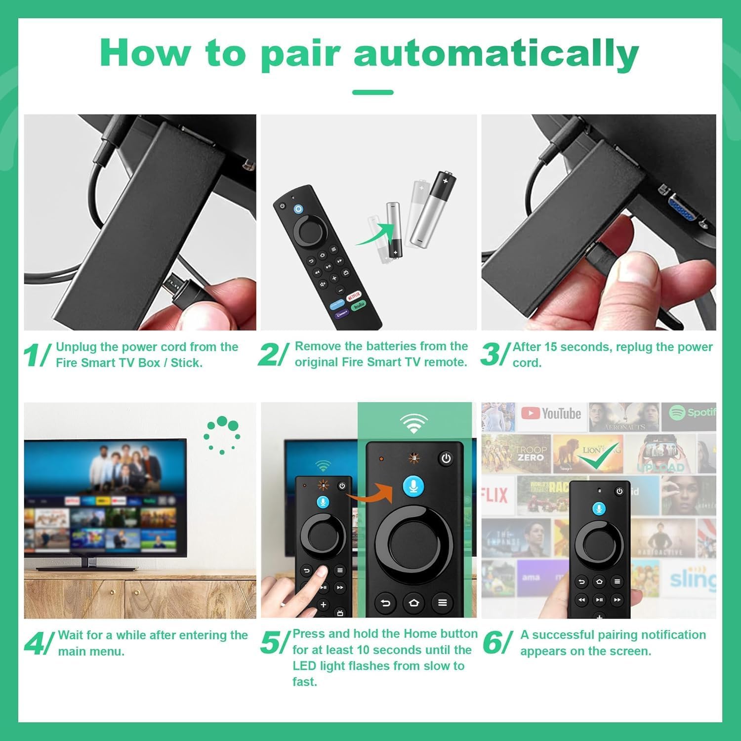 Mando para el Fire TV con Función de Voz, Repuesto Control Remoto Totalmente Compatible. Smart Fire TV Stick 4K MAX L5B83G Alexa 3ª Generación - Imagen 4